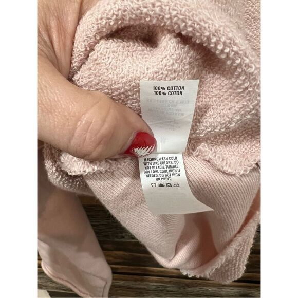 Aerie NWOT Get Out Town Tie Back Sweatshirt pink sz Medium - Picture 7 of 9